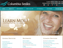 Tablet Screenshot of columbiasmiles.com